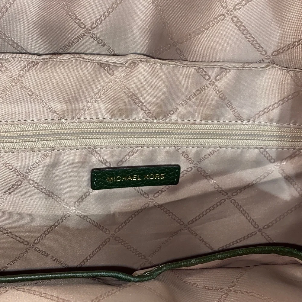 Michael Kors Slater Large Pebbled Leather Backpack Moss 30T0G04B7L